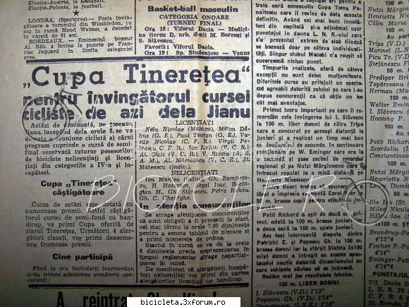 ziare vechi continut ciclist 1946