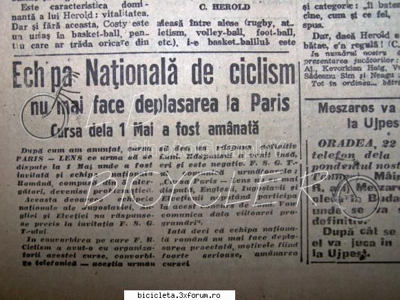 ziare vechi continut ciclist 1947