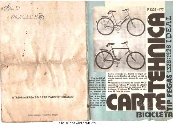 carte tehnica bicicleta pegas 1328;1428 ideal carte tehnica bicicleta pegas 1328;1428 ideal