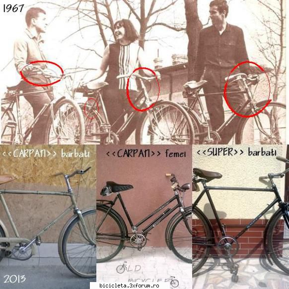 intr-o poza a lui andrei, sunt 3 biciclete carpati din 1967: super, de dama si de dubioasa este ca