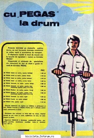 1 reclame biciclete pegas