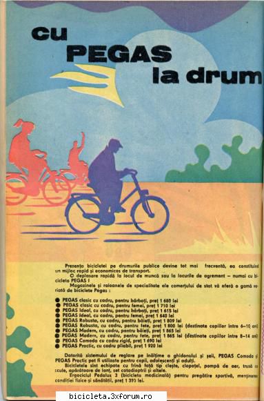 3 reclame biciclete pegas