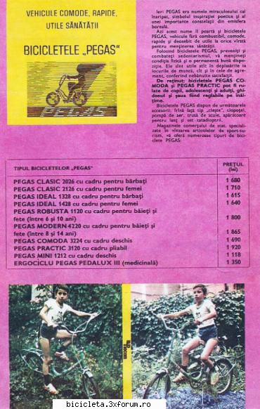 4 reclame biciclete pegas
