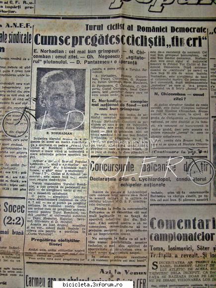 08 07 1946 ziare vechi & continut ciclist